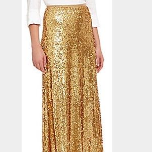 Chelsea and Violet gold sequin maxi skirt
